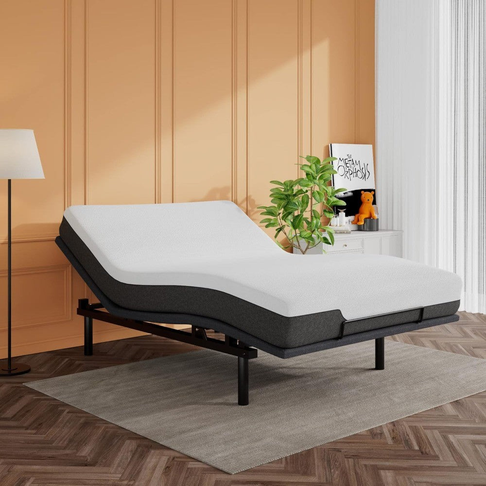 CERLIN Electric Adjustable Bed Base, Ergonomic Basic Full Size Bed Frame with Upgraded Motors and Wireless Remote Control