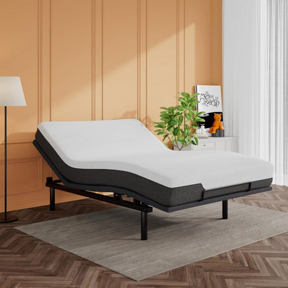 CERLIN Electric Adjustable Bed Base, Ergonomic Basic Full Size Bed Frame with Upgraded Motors and Wireless Remote Control