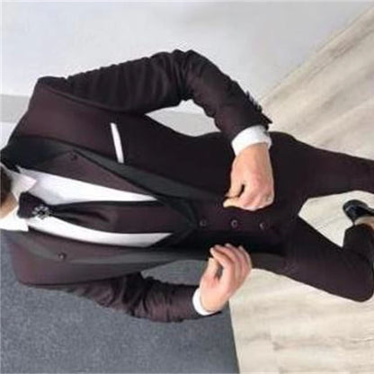 CustomizedSpring Men's Suit Blazer Black Navy Blue 3 Piece(coat+pants+vest) Fashion Business Set Slim Fit Wedding Groomsmen 2023