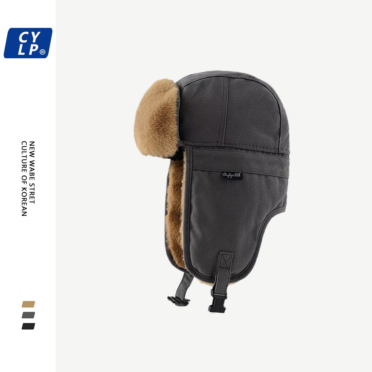 Chapéu Ushanka Feminino Coreano Simples Letras Quente À Prova De Frio Para Andar No Inverno Amantes Selvagens Protetores De Orelha Masculino