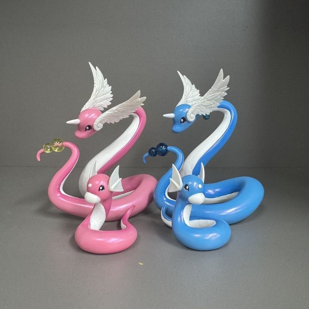 Anime Cartoon Figure Dragonair And Dratini Action Figures 12cm Pvc Collection Model Toys Gifts High Quality Desktop Decoration