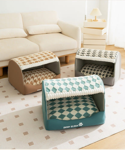 Dog Den Large-sized Dogs' Winter and Autumn Warmth Preservation Quilted Cat Den Drawer House Pet Bed Golden Retriever Washable