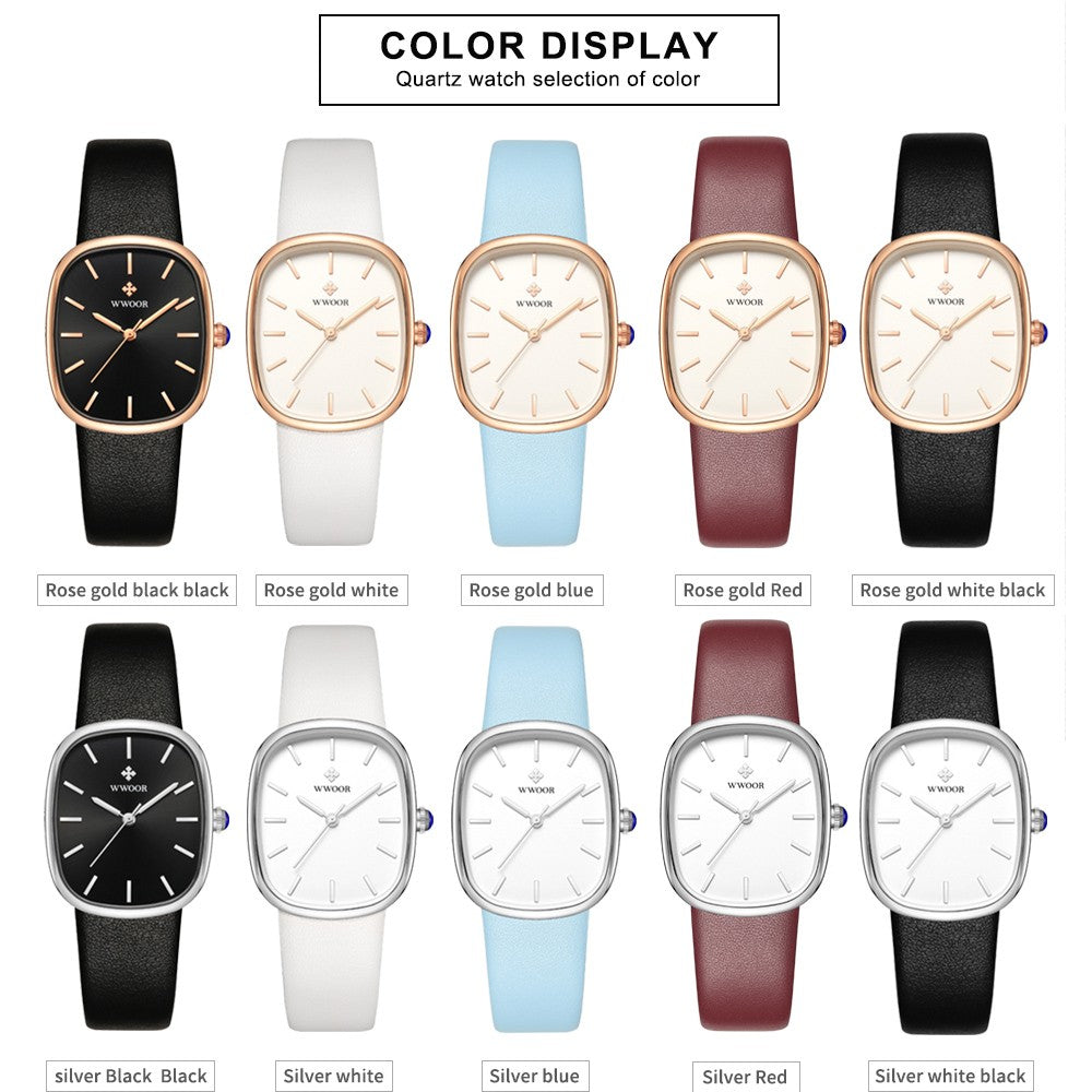 WWOOR New Reloj Fashion Women's Bracelet Watch Luxury Brand Elegant Dress Quartz Clock Waterproof Top Ladies Wristwatch Gift Box