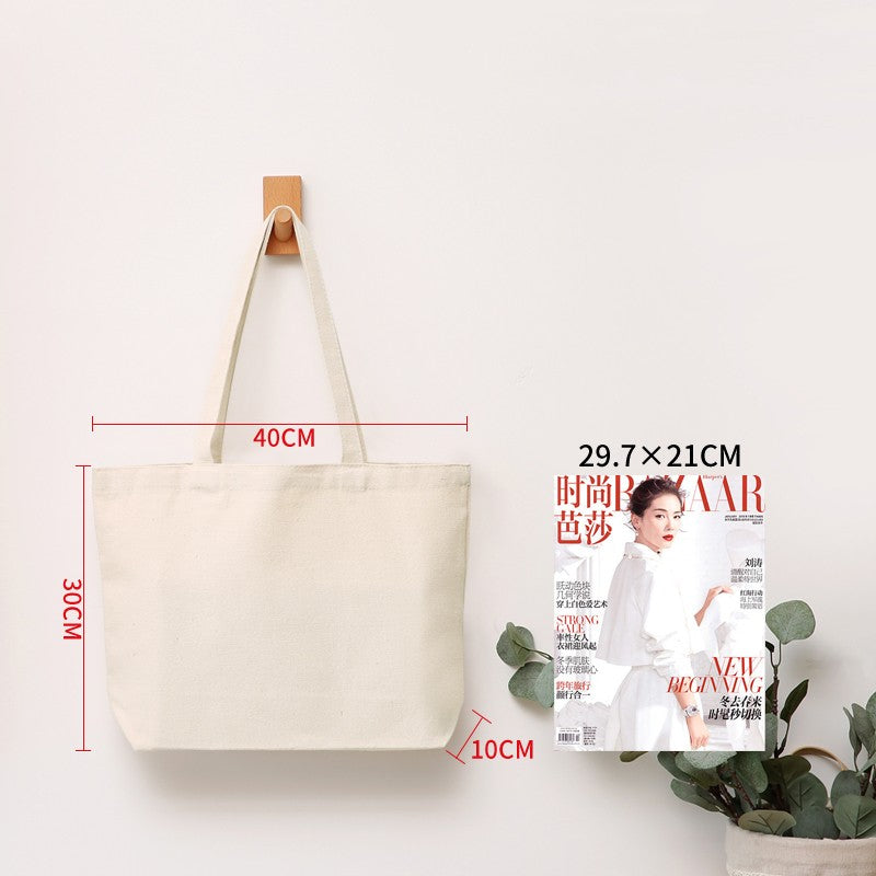 Wholesale Custom 50pcs/Lot Reusable Cotton Grocery Shopping Bags Printed logo High capacity Canvas Tote Bag