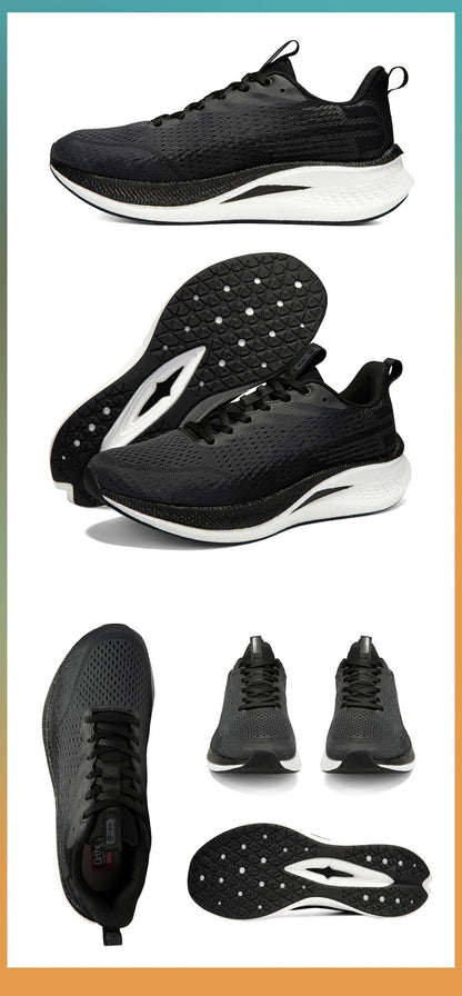 Baasploa Men Jogging Sports Shoes Carbon Plate Professional Cushioning Sneakers Male Outdoor Breathable Non Slip Running Shoes