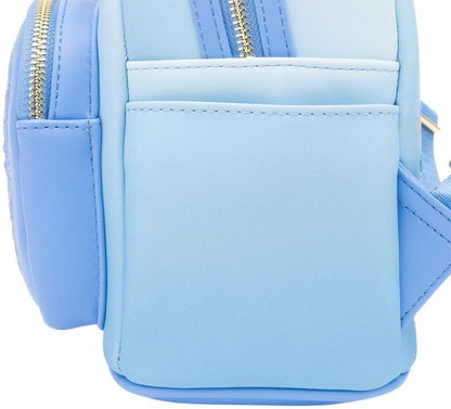 Mochila Loungefly Mini Princessa Gus e Jaq Teacup 70º Aniversário Lenticular Série Cinderela