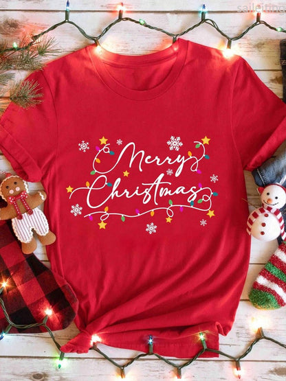 Casual Christmas Santa Claus TShirt for Harajuku Short Sleeve Casual Women's T-shirt Clothing Street Tops Tees Aesthetic Clothes