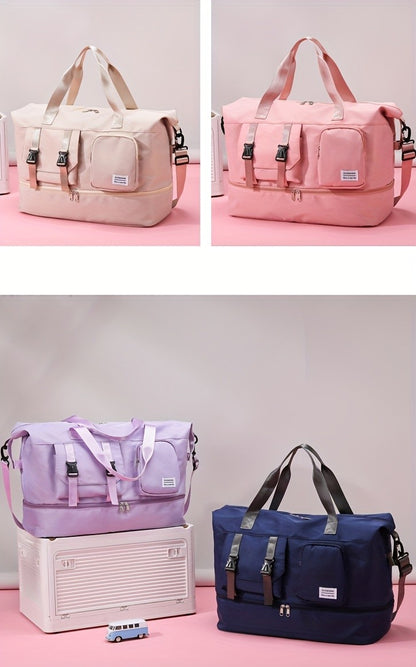 Large capacity multifunctional travel fitness bag - multi compartment design, suitable for travel, gym and daily use