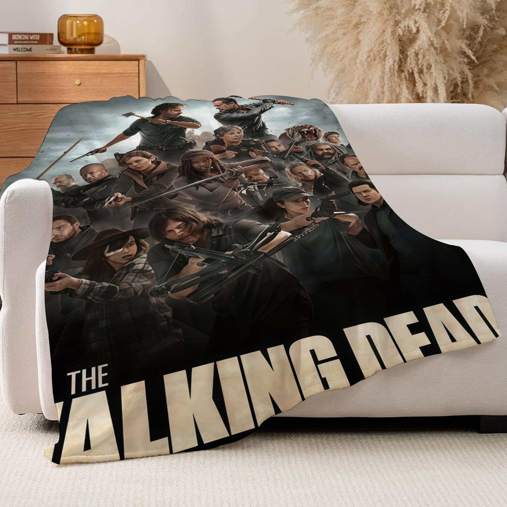 Horror movie T-The W-Walking D-Dead Blanket For Sofa Office Bed Plane Travel Sleep Read Relax Camping Soft And Warm