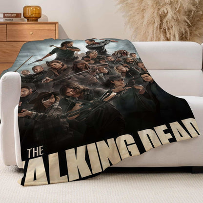 Horror movie T-The W-Walking D-Dead Blanket For Sofa Office Bed Plane Travel Sleep Read Relax Camping Soft And Warm
