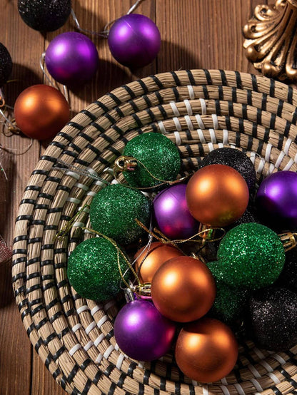 Hallowmas Decoration Balls Christmas Tree Hanging Ornaments Halloween Shiny Ball Festival Family Party Decorations
