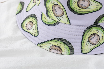 Chapéu Bucket Unissex Quente de Verão com Estampa de Frutas, Dupla Face, Chapéu de Sol Feminino, Chapéu Panama Clássico Masculino
