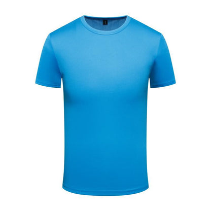 Quick Dry Round Neck T-shirt Custom Printed Embroidered Logo Sports Fitness Short Sleeve Top Running Shirt 2024