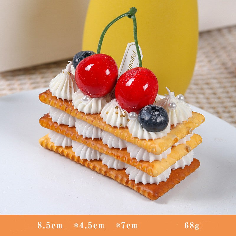 1PC Artificial Kitchen Cakes Dessert Fake Food Decoration Photography  Food Simulation Cake Model Tea Table Decoration FCYY-002