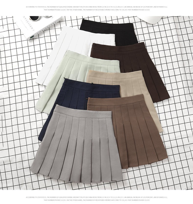 Brown Skirt Ladies 2022 Summer Clothes Women's High Waist Harajuku Korean Style