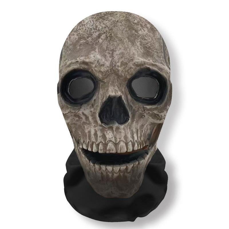 Halloween Ghost Face 3D Printed Mask Stretch Mesh Full Face Mask Skull Headdress Funny Party Halloween Horror Cosplay Props