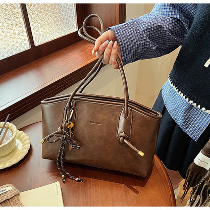 PU Leather Shoulder Bags For Women 2025 Winter Y2K Trend Female Crossbody Bag Lady Handbags And Purses Retro Tote Bag bolso