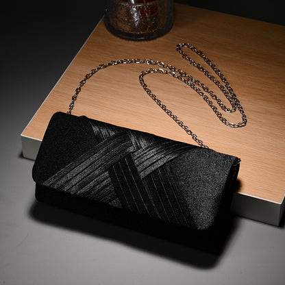 Luxury Stripes Designer One-shoulder bag Envelope Evening Clutch Bags hardware shoulder bag women wedding party gift bag