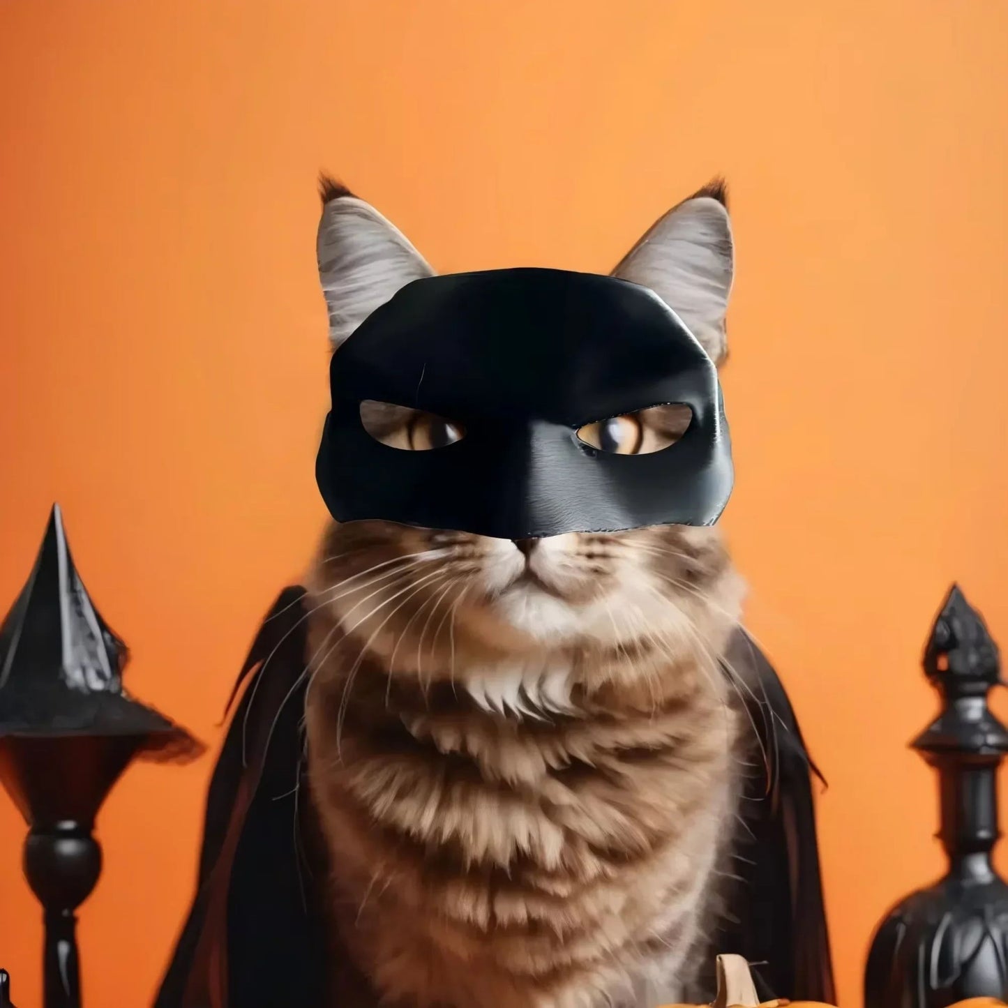 2026-Bat Cat Avenger Mask Black Matte Bat Mask Superhero Pet Toys Cat Bat Pet Man Mask for Cat and Dogs Spooky Make-up Party Toy