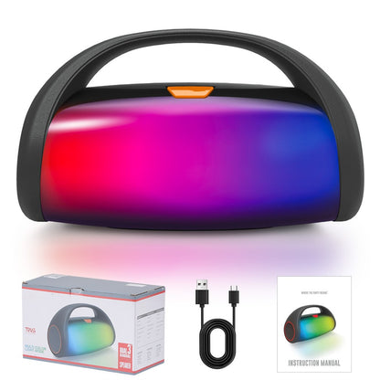 Alto-falante Bluetooth 1000W com Luz LED Alto-falantes Portáteis para Uso Externo Subwoofer Duplo de 3'' Caixa de Som Suporte