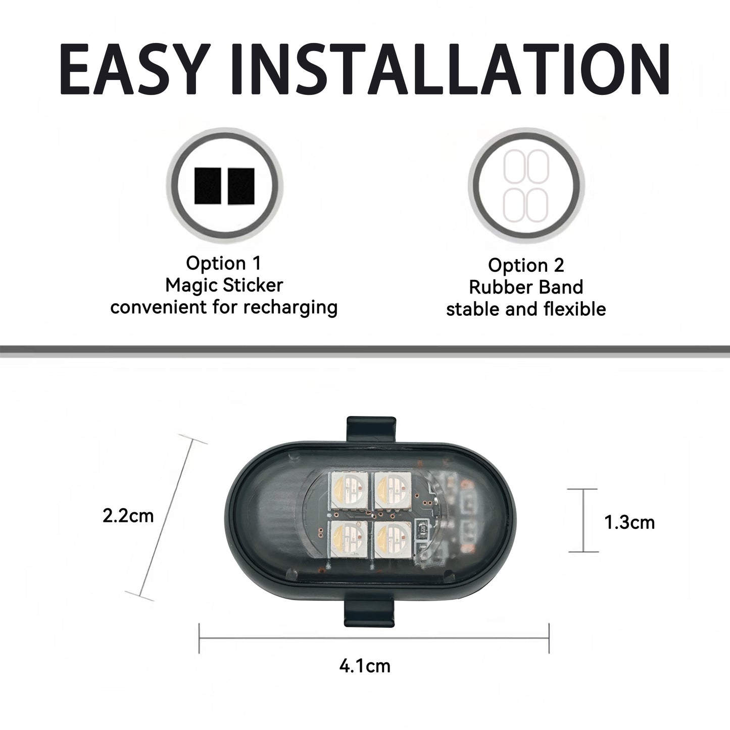 2/4/6pcs Wireless Remote Control LED Strobe Light for Car Auto Motorcycle Bike Drone Scooter Anti-collision Warning Lamp Flash
