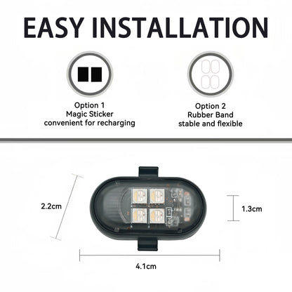 2/4/6pcs Wireless Remote Control LED Strobe Light for Car Auto Motorcycle Bike Drone Scooter Anti-collision Warning Lamp Flash