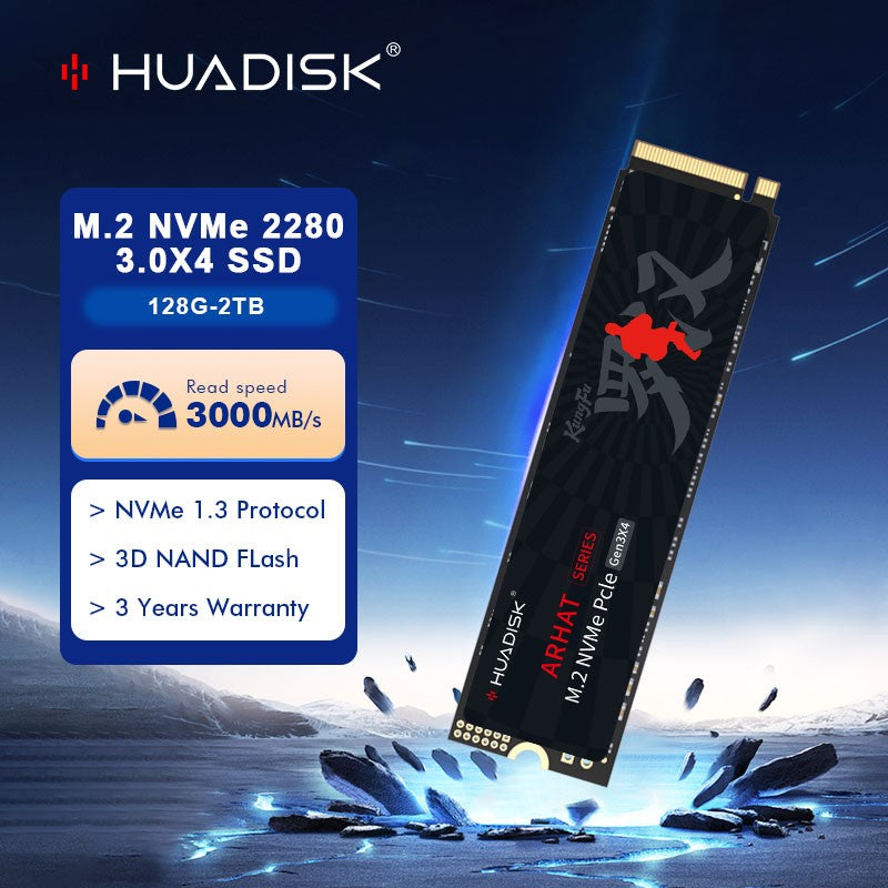 HUADISK M2 NVME 128GB 256GB 512GB 1TB SSD Disco Rígido Interno 2280 PCIe3.0 Unidade de Estado Sólido Interna para Laptop Tablets Desktop