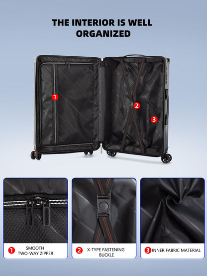 2025 New Large-Capacity and Durable Luggage Roller Suitcase Men and Women Carry-On Boarding Travel 20/24/28 Multi-Piece Set