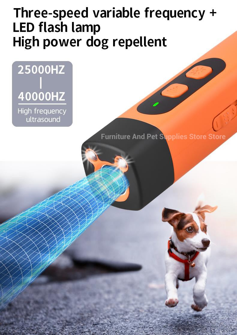 Novo Repelente Ultrassônico para Cães, Dispositivo de Treinamento Recarregável Anti-Latido com Lanterna LED