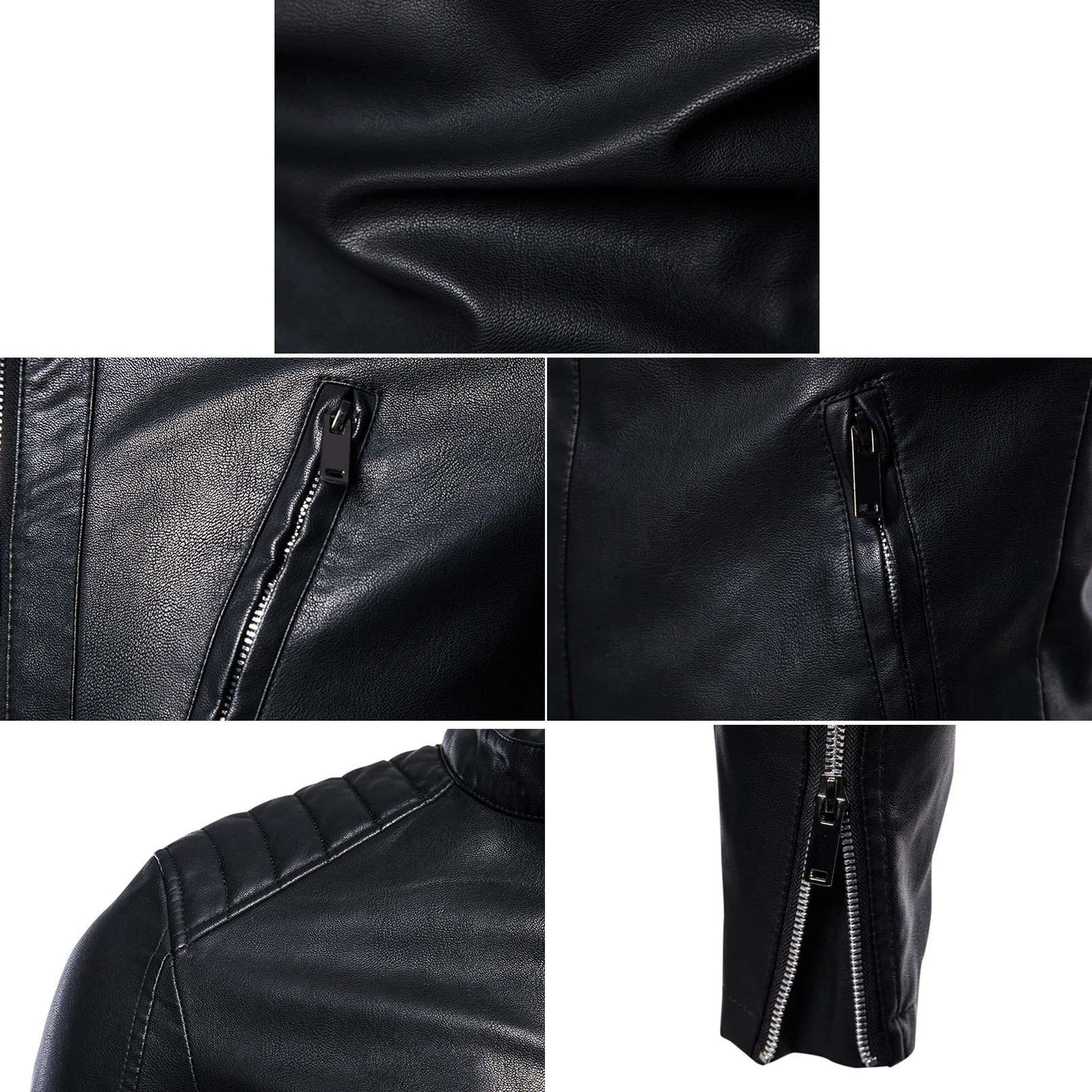 Men 2024 Faux Leather Jacket Motorcycle Autumn Men's Jackets White Jaqueta De Couro Masculina Outwear Male PU Leather Coats 5XL