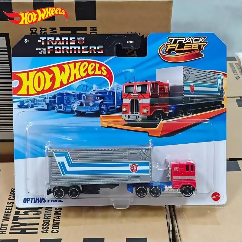 New Hot Wheels Transformers  Transformerstrack Fleet Optimus Prime Ultra Magnus Volvo 240 Drift 1/64 Diecast Car Model Toy Gift