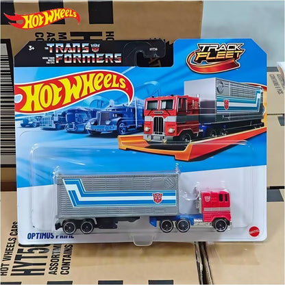 New Hot Wheels Transformers  Transformerstrack Fleet Optimus Prime Ultra Magnus Volvo 240 Drift 1/64 Diecast Car Model Toy Gift