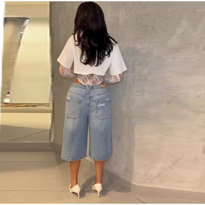 Women Crop Top Sheer Lace Bodysuit Short-Sleeve Layered 2025 Fashion Summer Sexy Outfit Trendy Party Chic Edgy Hot Lady Vestido