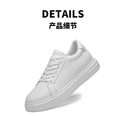 Heightening Casual Shoes Fashion PU Leather Elevator Shoes for Men 6cm 8cm 10cm Invisible Height Increase White Sneakers Cortex
