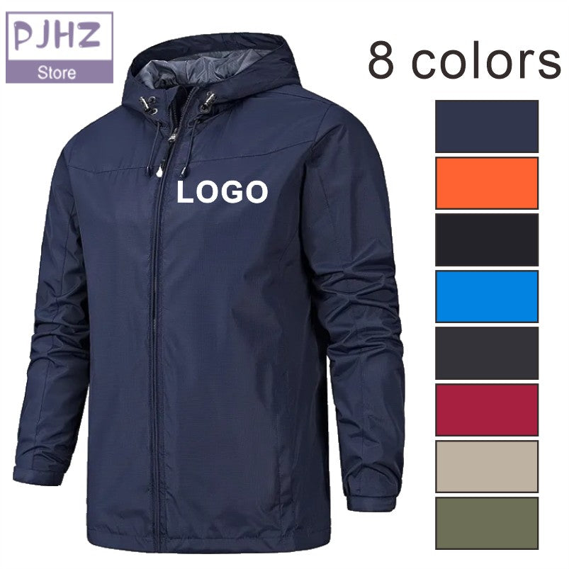 Outdoor Jacket Windproof Waterproof Breathable Thin Jackets Windbreaker Cycling Mountaineering Clothes Custom Logo Print