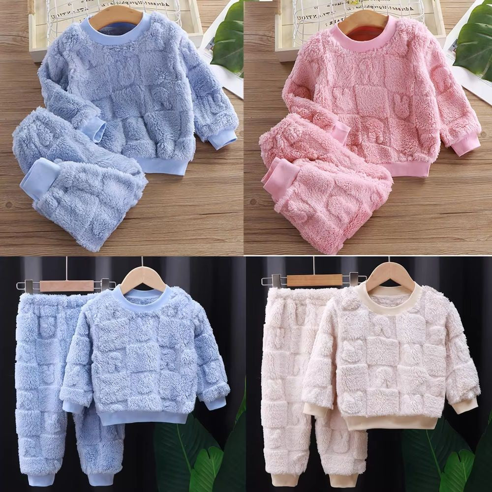 Children's Pajama Sets Tops + Pants 2Pcs Kids Pajamas Winter Girl Clothing Sets Comfortable Children Clothes Boys Sleepwear