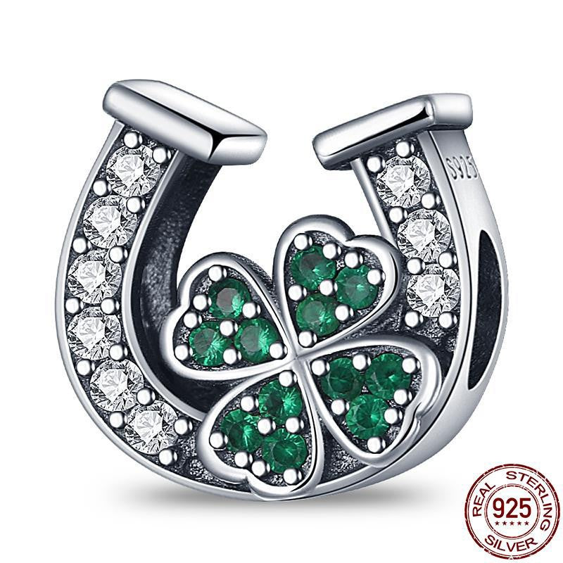 925 Sterling Silver Green Series Flower Tree Apple Pendant DIY Fine Beads Fit Original Charms Bracelet Women Jewelry Diy