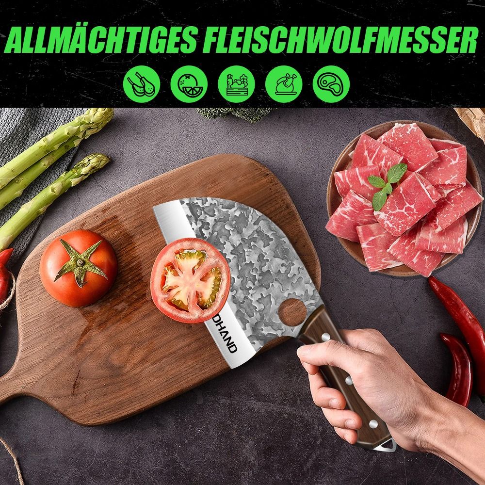 MDHAND Faca de Cozinha Japonesa de Aço Inoxidável 7'' Lâmina Afiada Faca de Chef Profissional para Cortar Carne, Peixe, Ferramenta de Cozinha