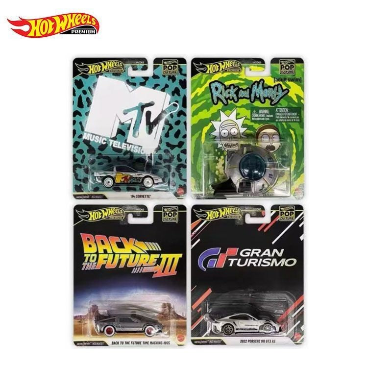 Hot Wheels Original HXD63 Pop Culture Iron Bottom Borracha Pneu Liga Carro Modelo PORSCHE 911 GT3 1/64 Modelo de Carro Diecast