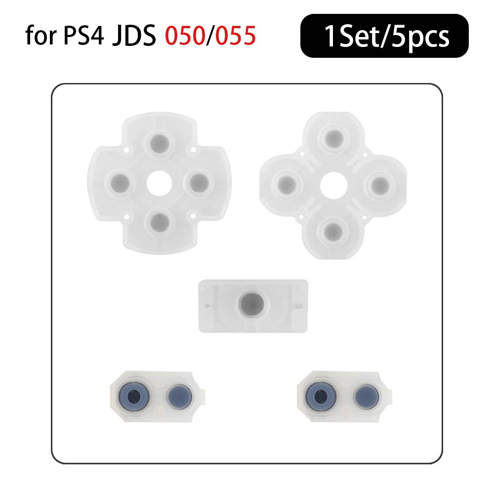 1-10Sets Replacement Conductive Rubber Pads for PS4 Controller Silicone Buttons Joystick Pads JDM-010/030/040/050 Repair Part