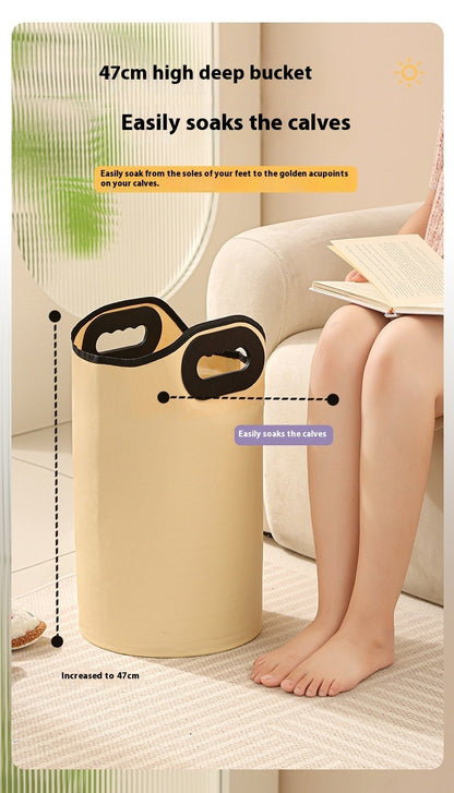 Collapsible Foot Spa Bath Tub with Heated Retention & Drain Hose, Portable Deep Bucket for Pedicure Home Travel
