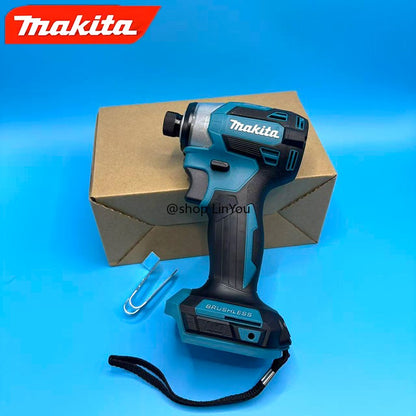 Parafusadeira de Impacto a Bateria Makita 18V LXT DTD173 Motor BL sem Escovas Parafusadeira Furadeira Elétrica Modo Madeira/Parafuso T1/T2 Luz LED Dupla 180 N·m