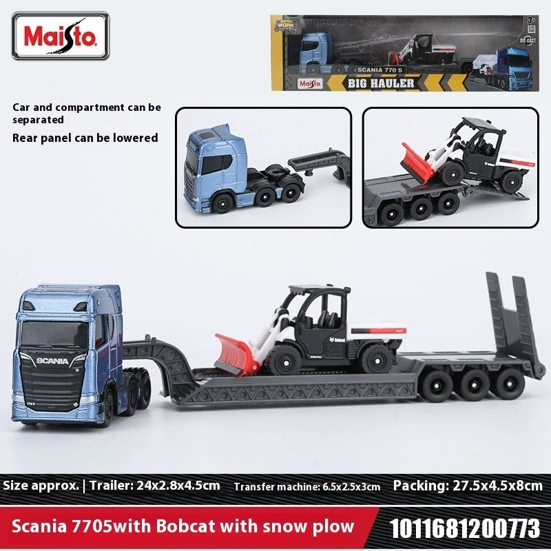 Maisto 1:64 Scania 770S Volvo FH16 Transporte Pesado Liga Modelo Veículo de Engenharia Coleção Presente para Meninos Colecionadores Brinquedo