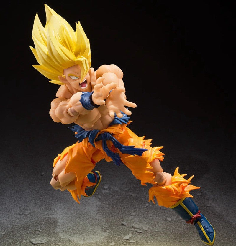 Dragon Ball Z Son Goku SSJ Battle Damage Legendary Super Saiyan Action Figure Model Toys Joint Movable Doll Christmas Present
