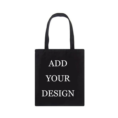 Customized Canvas Bags Shopper Shoulder Bag Big Women Designer Handbags Shopping Tote Casual Woman Grocery Customizable Fabric