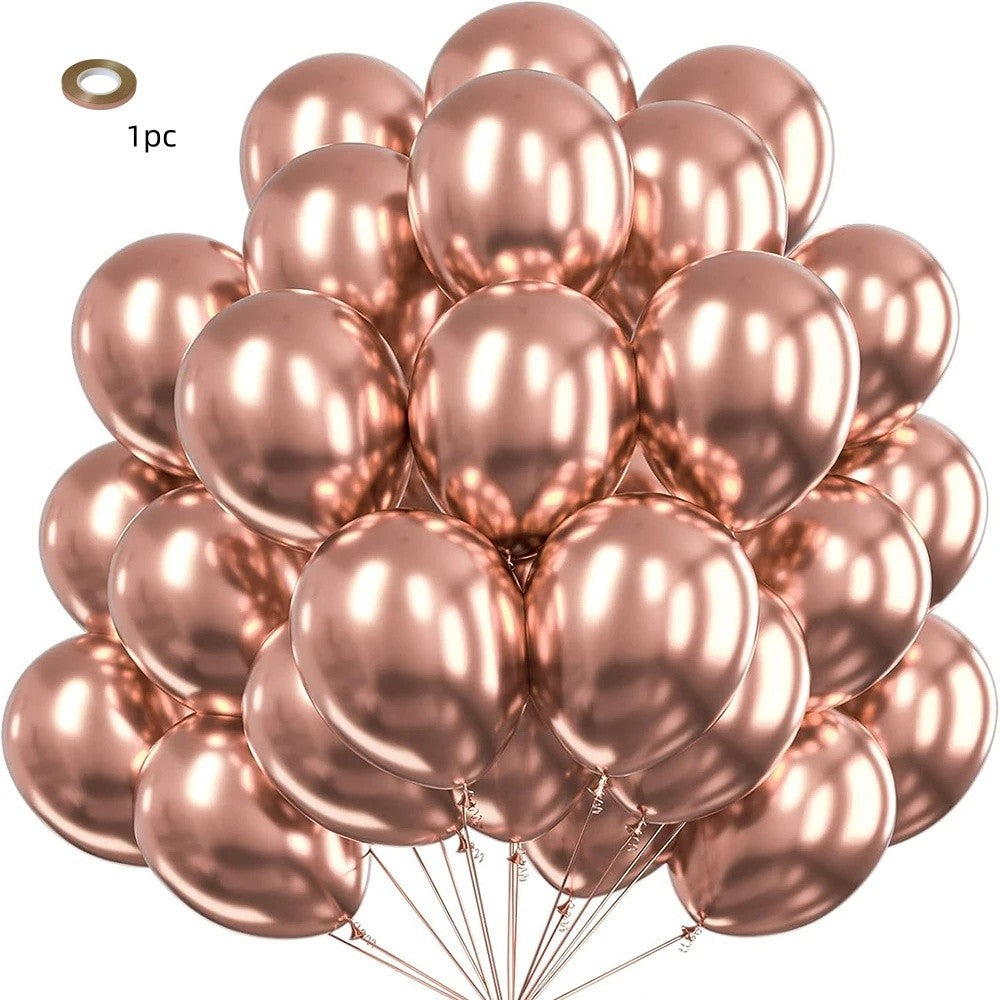 5/10/12inch Metallic Black Blue Balloon Chrome Hot Pink Rose Gold Balloon Baby Shower Boy Girl Birthday Wedding Party Decoration