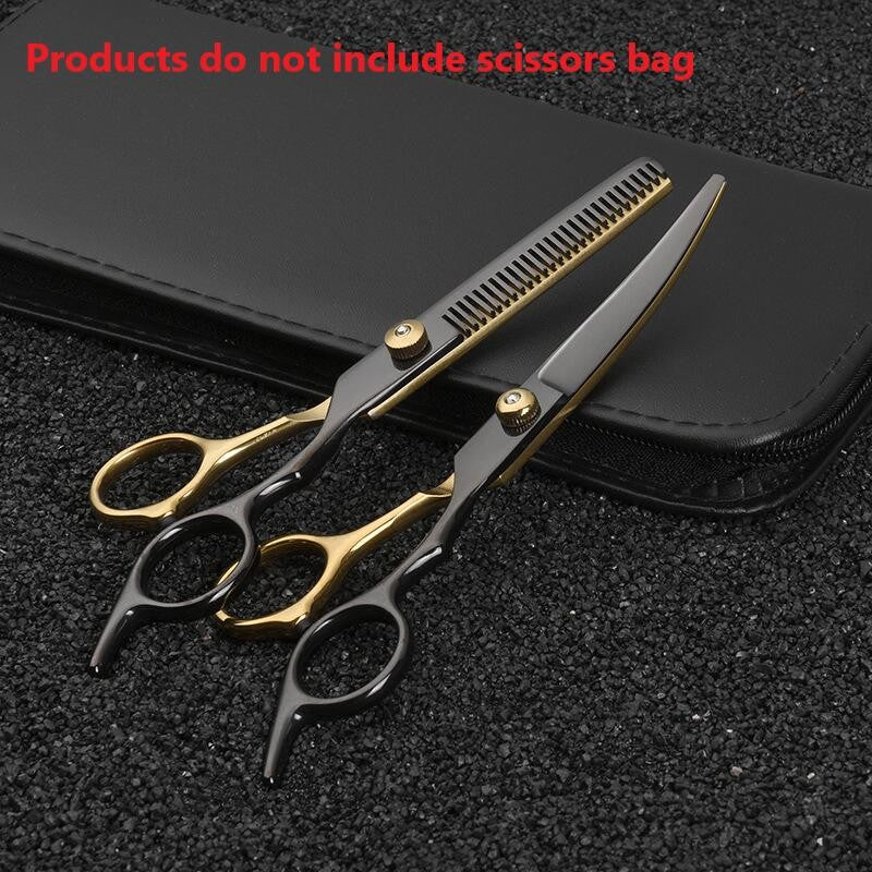 Tesoura de Tosa para Animais de Estimação de 6,5 Polegadas Kit Tesoura de Desbaste para Pelo de Gato Tesoura para Animais de Estimação Conjunto Preto e Dourado Tesoura para Cães