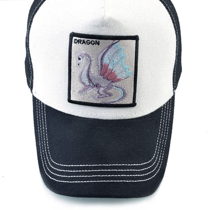 TQMSMY Boné de Beisebol Bordado com Dragão Masculino, Chapéus Casuais para Exteriores com Viseira, Bonés Trucker Snapback Femininos, Unissex Hip Hop Drake Bones