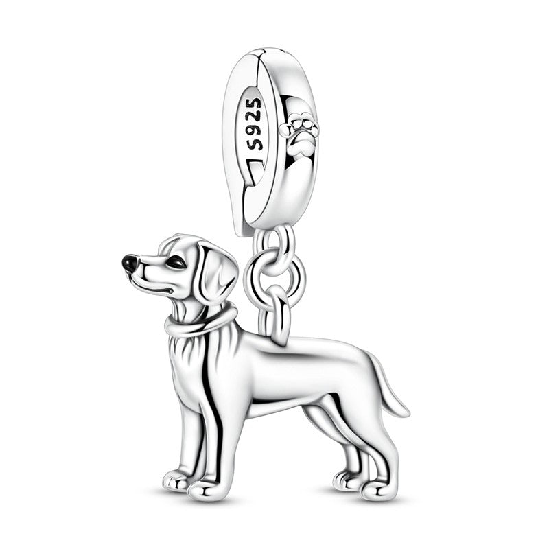 925 Sterling Silver Dog Charms French Bulldog Poodle German Shepherd Beagle Dachshund Pendants Fit Bracelets DIYJewelry Gift