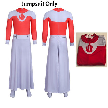 Invincible Thragg Cosplay Costume Jumpsuit with Cloak Adult Viltrumite Roleplay Outfit for Halloween Carnival Fancy Dress